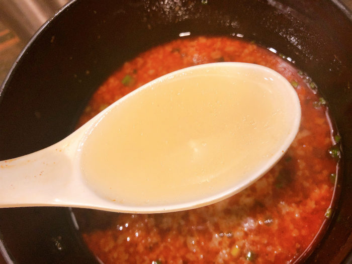 札幌 Fuji屋@すすきの 辛化つけ麺 つけ汁 割りスープ
